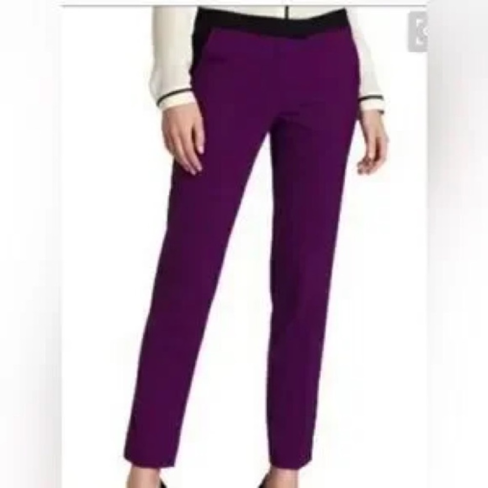 🌹 VINCE CAMUTO • Vintage EUC Stylish Tuxedo Style Purple & Black Dressy Pants